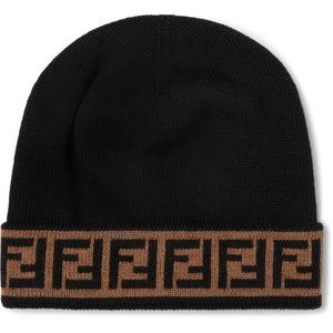 Fendi Logo-Jacquard Wool Beanie